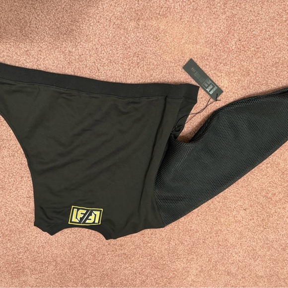 New Small LF Sweatshirt Black Cropped Oversize Textured One Sleeve Pullover Half - Picture 8 of 8